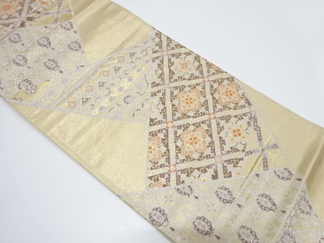 JAPANESE FUKURO OBI / WOVEN FLORAL SARASA